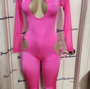 Pink Rashguard Swimwear with Sleek Design